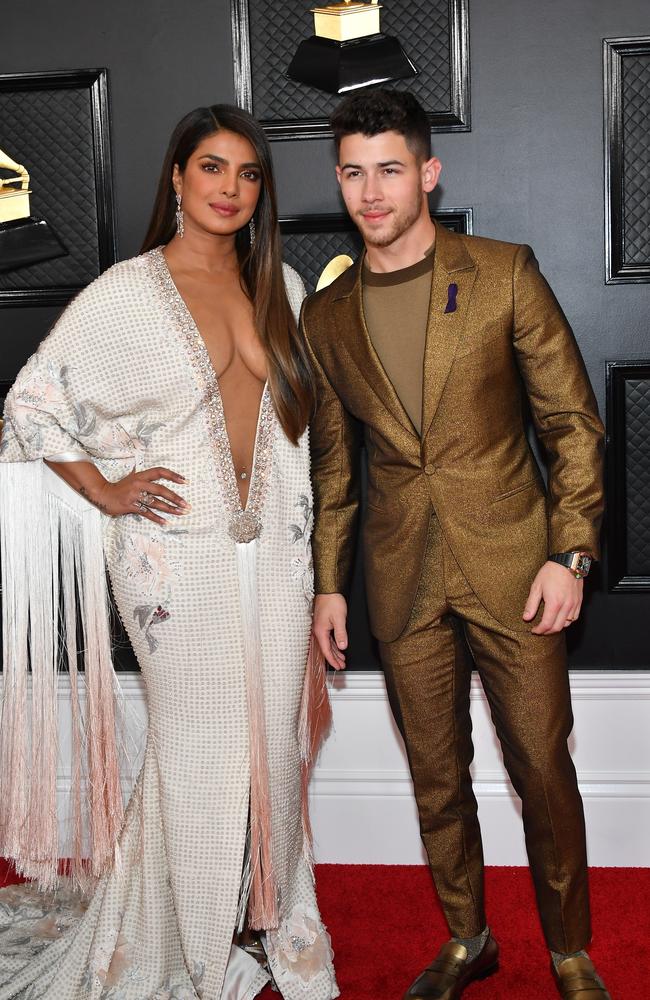 Priyanka Chopra Jonas and Nick Jonas. Picture: Amy Sussman/Getty