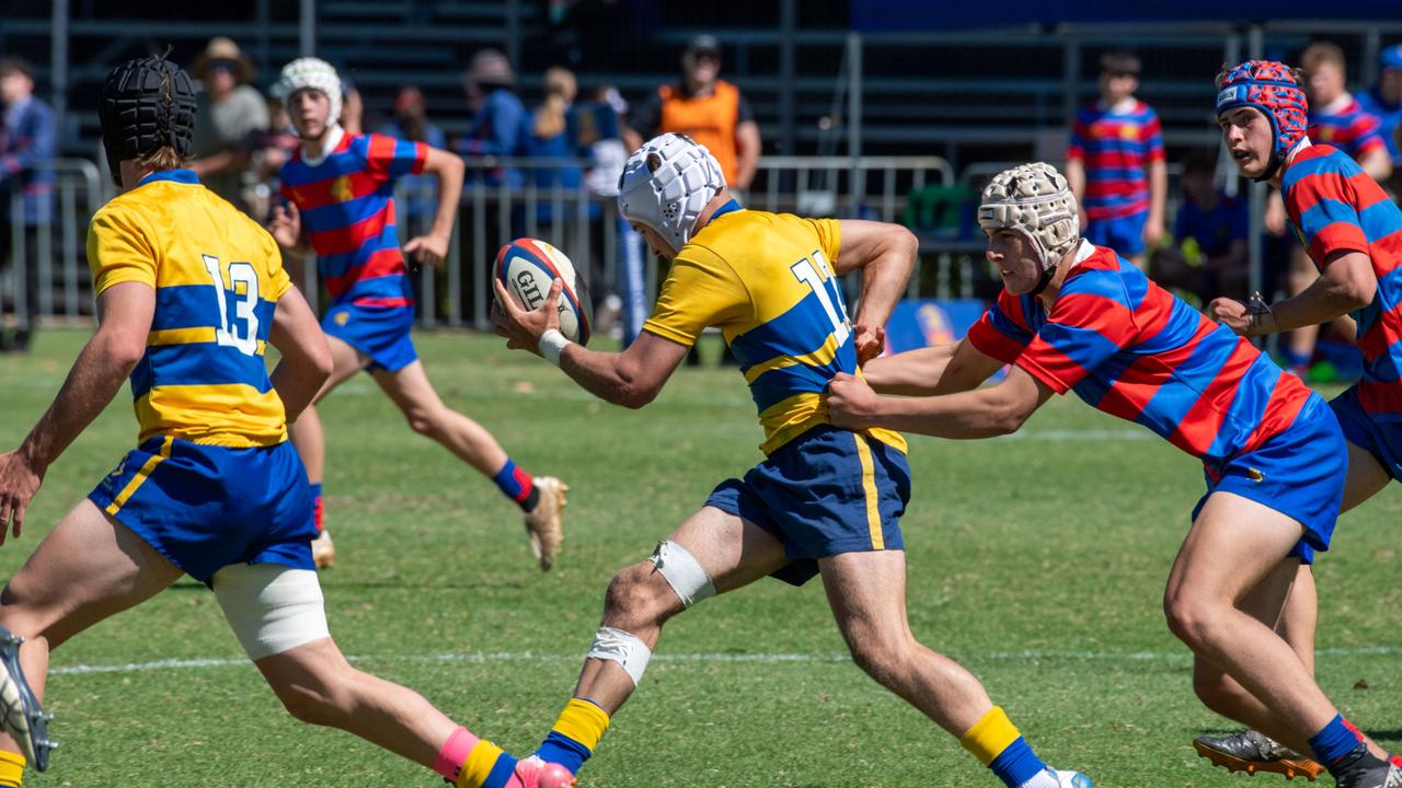 Downlands 15A vs TGS 15A. 2024 O'Callaghan Cup day at Downlands College. Photo by Nev Madsen