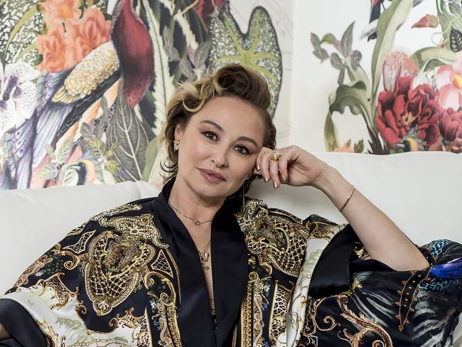 WENTWORTH COURIER. Fashion designer Camilla Franks poses during a photo-shoot in her home at Woollahra on Monday, 17 August, 2020. Cover shoot. (WENTWORTH COURIER / Troy Snook)