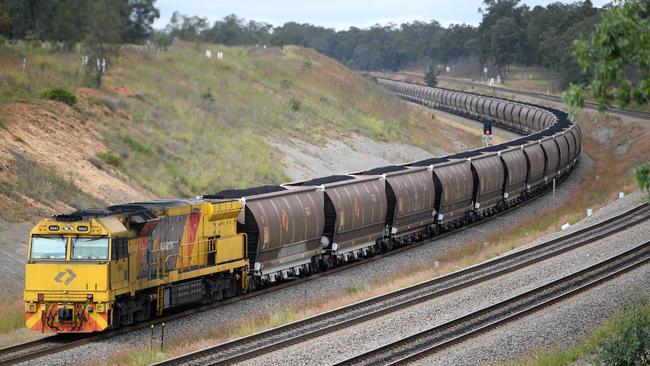 Adani is being criticised for choosing the wrong gauge for its rail line. Picture: AAP Image/Dan Himbrechts