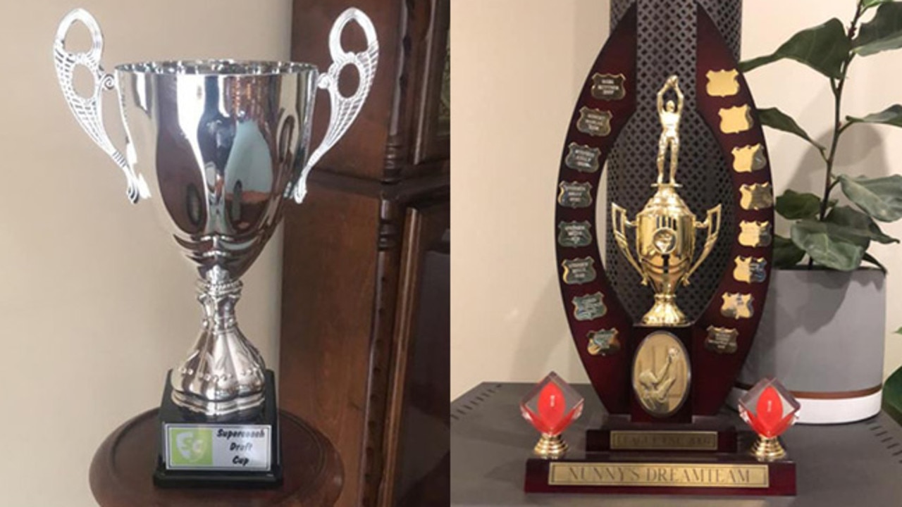 Trophies on offer in private SuperCoach leagues.