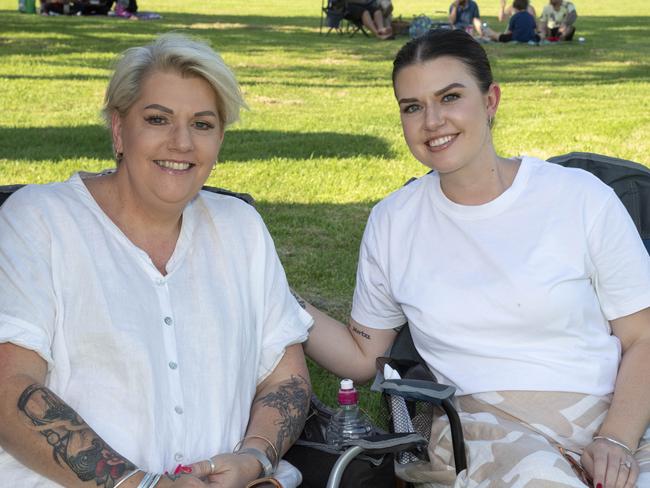 Annette and Bree Logan. Triple M Mayoral Carols by Candlelight. Sunday 8th December, 2024. Picture: Nev Madsen.