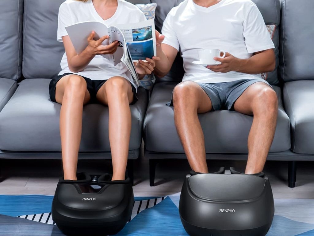 Sit back, relax and enjoy the saving of this foot massager.