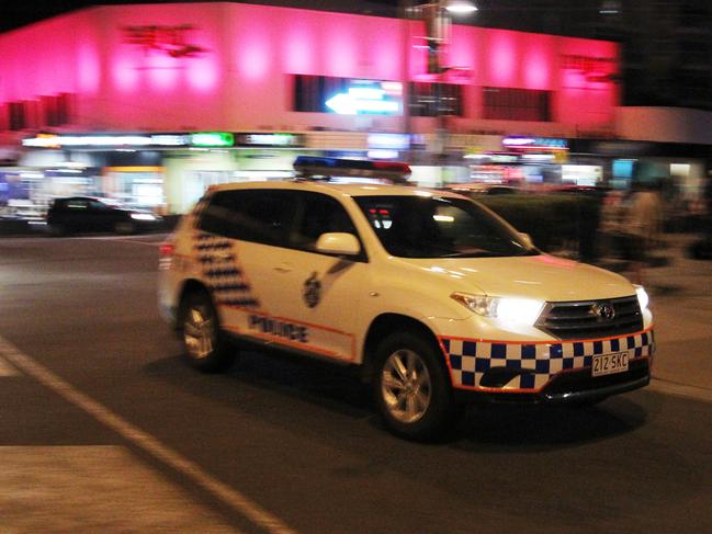 Police officers from Taskforce Takeback team up with officers from the Office of Liquor and Gaming to tackle the problem of binge drinking at the Gold Coast's entertainment precincts. Generic photo of a police car in Broadbeach. Picture: Brendan Radke.