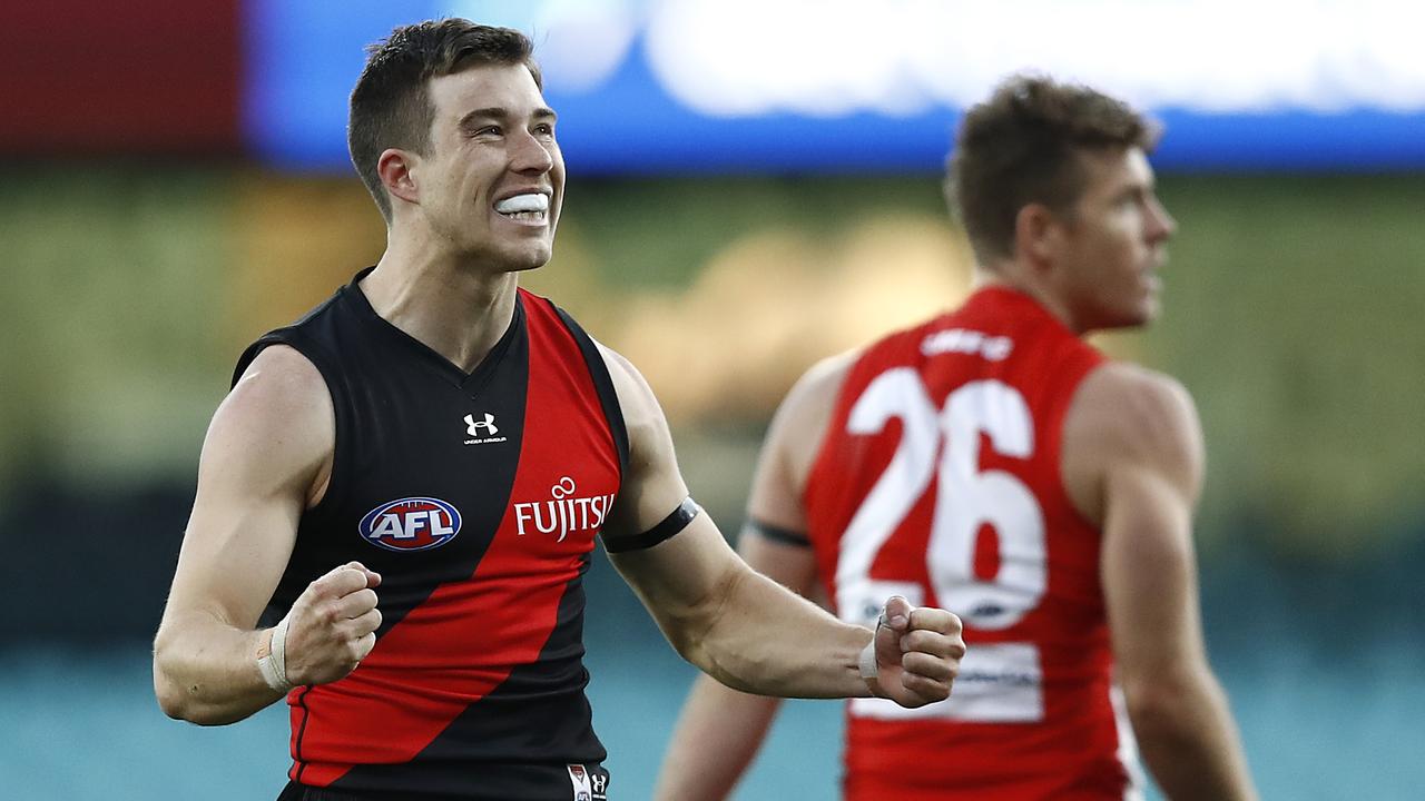 Zach Merrett will remain with the Bombers in 2021. Picture: Ryan Pierse