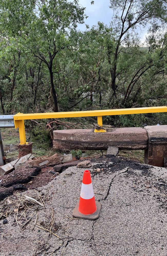 Roads around Timber Creek have suffered "significant damage" after flooding hit the remote community in late December. Picture: Supplied