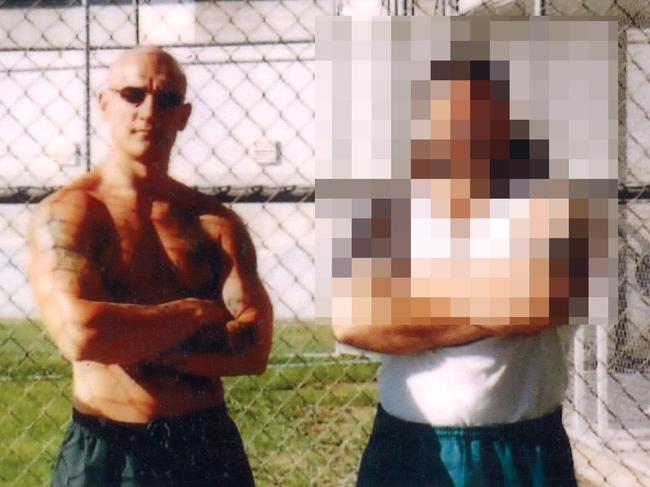 Preston (left) with a fellow inmate in Barwon Prison.