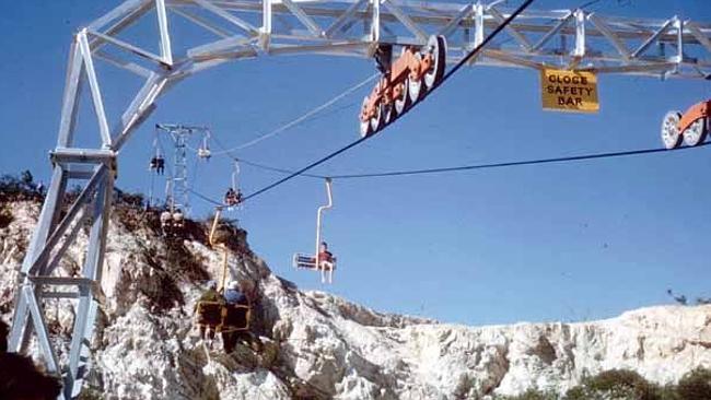  Nobby Beach Chairlift, Magic Mountain, circa 1965. Pic: Gold Coast City Council Local Studies Library.  