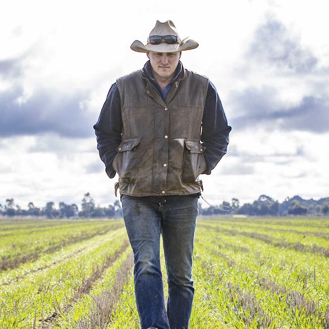 Dusty Pascoe of Raywood pictured earlier in the year after sowing barley. Picture: Zoe Phillips