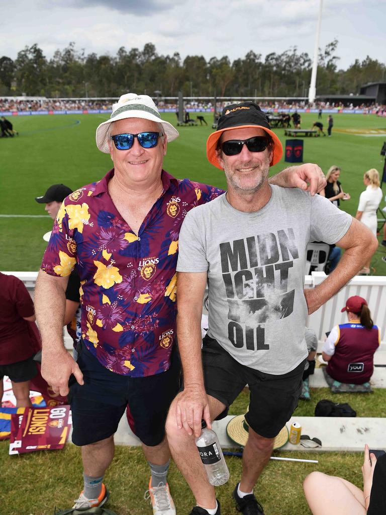 Rob O'Dwyer and Mat Poultney at the NAB AFLW grand final. Picture: Patrick Woods