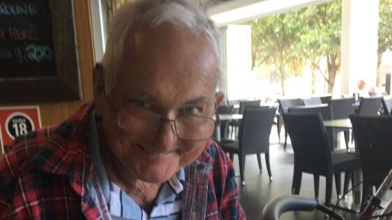 Former Chinderah resident Pat Meagher enjoying a meal at his local tavern - his family are seeking an investigation of allegations of elder abuse.