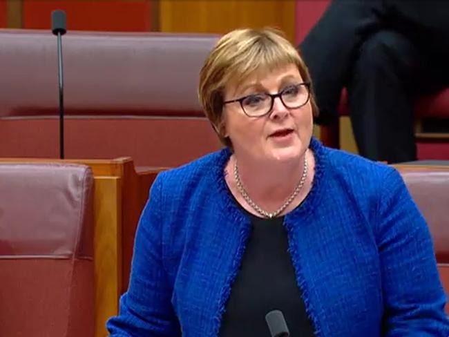 Liberal senator Linda Reynolds during Senate Question Time. Picture: APH via NCA NewsWire