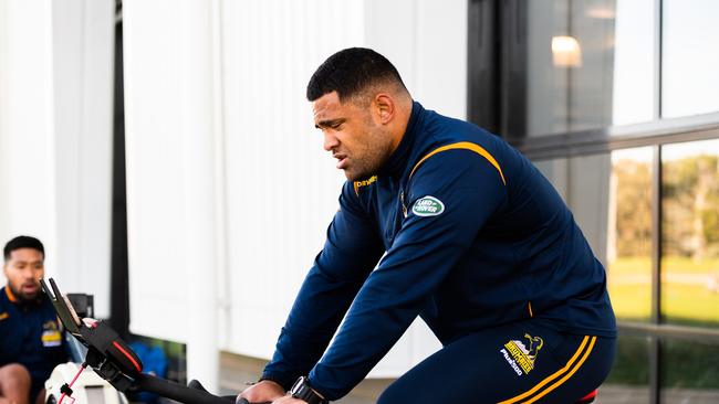 CANBERRA, AUSTRALIA - MAY 12: Scott Sio during a Brumbies Super Rugby training session at Brumbies HQ on May 12, 2020 in Canberra, Australia. (Photo by Rohan Thomson/Getty Images)