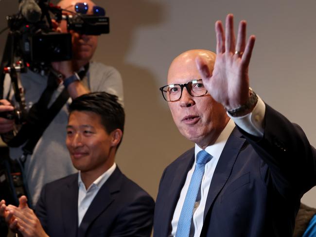 Australian Opposition Leader Peter Dutton and Scott Yung. Pictures: Adam Head / NewsWire