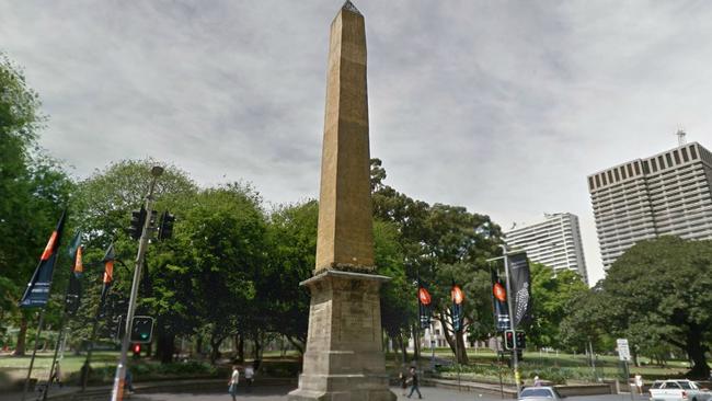 The ‘naked’ obelisk as it usually stands. Picture: Google