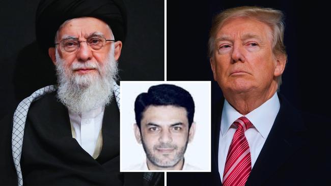 Ayatollah Ali Khamenei, Asif Raza Merchant and former US President Donald Trump