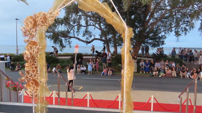 Large crowds of family, friends and fellow students came to watch the Xavier Catholic College formal.