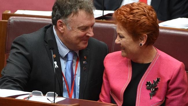 The $250,000 exit penalty was designed to stop MPs from leaving One Nation once elected. Former WA senator Rod Culleton (left) quit the party less than six months after the federal election. Picture: AAP