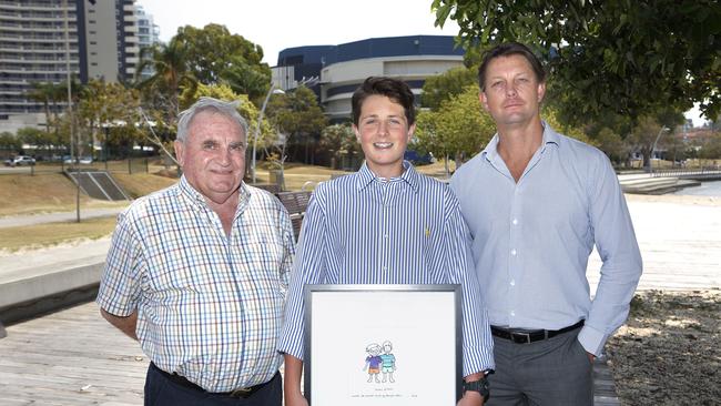 Champions Unite for Kids in Need sponsor Councillor Warren Polglase, event organiser Sam Smith and major event sponsor Lenny McLennan.