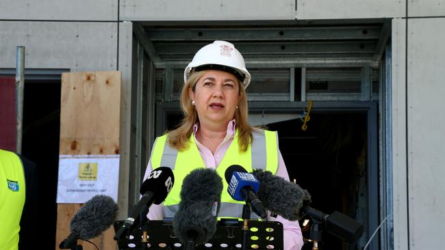 Premier Annastacia Palaszczuk pictured making an announcement about the Tugun Satellite Hospital and also doing a walk through. Tugun Wednesday 3rd May 2023 Picture David Clark