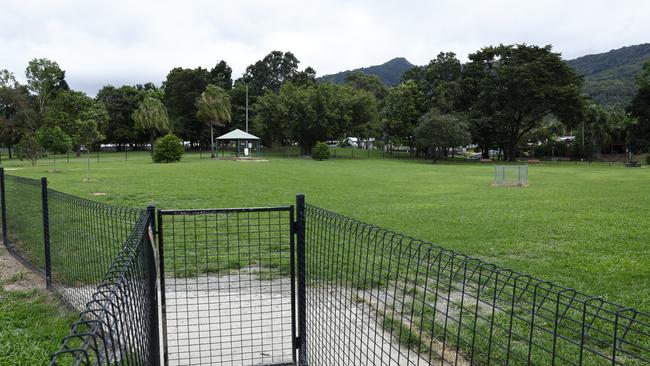 Rainy Mountain Park at Smithfield, where two teenage girls were allegedly stabbed on Monday night. Picture: Brendan Radke