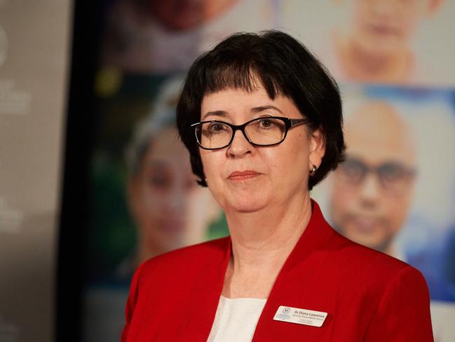 Dr Diana Lawrence, Executive Director of Medical Services, talking about a rare bacteria infecting babies at a press conference in Bedford Park, Wednesday, June 3, 2020. Picture: MATT LOXTON