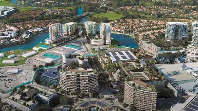 The proposed satellite Athletes Village for the 2032 Olympic Games at Collyer Quays in Robina.