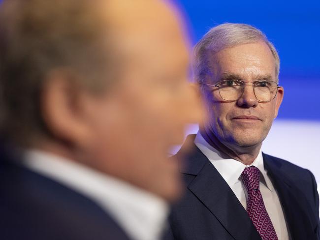 Fortescue Future Industries Chief Executive Officer Mark Hutchinson is seen during the Fortescue Metals Annual General Meeting in Perth, Tuesday, November 22, 2022. (AAP Image/Matt Jelonek) NO ARCHIVING