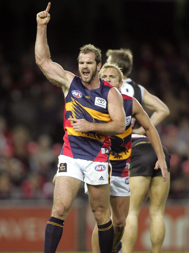 Ricciuto during his celebrated playing days for the Crows.