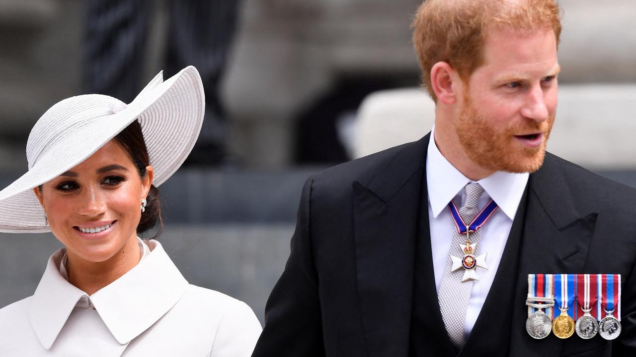 Prince Harry with his wife, Meghan. Picture: Toby Melville/Getty Images