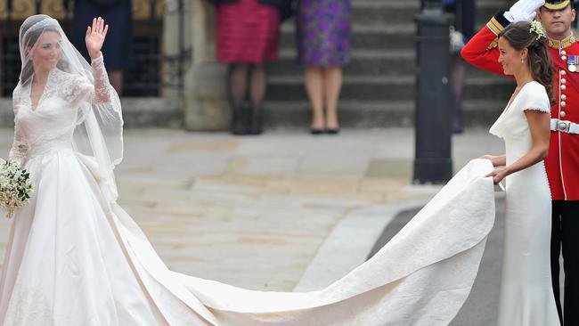 Pippa Middleton (right) was her sister Kate’s maid of honour. Picture: Pascal Le Segretain/Getty Images