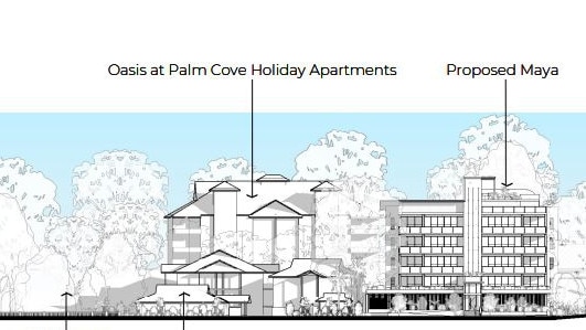 The developers argue the proposed apartment complex Maya is not too tall. Picture: Supplied