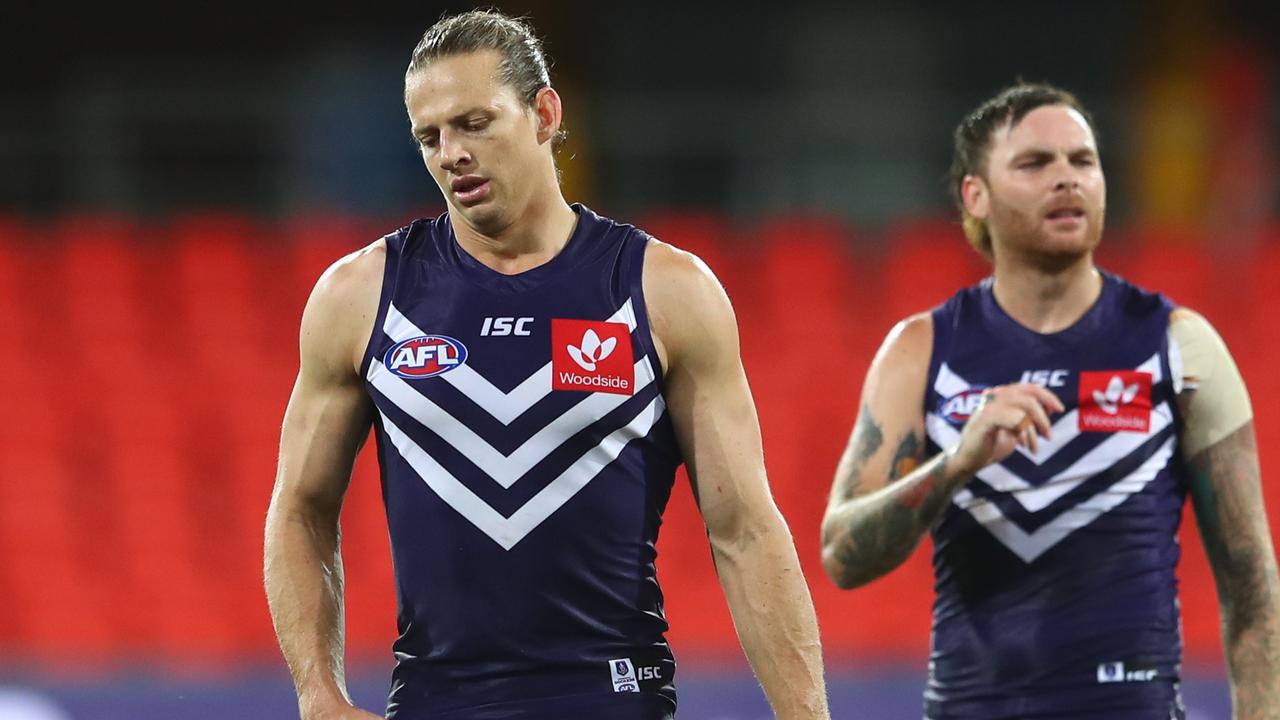 Nat Fyfe has been criticised for a defensive effort on the weekend (Photo by Chris Hyde/Getty Images).