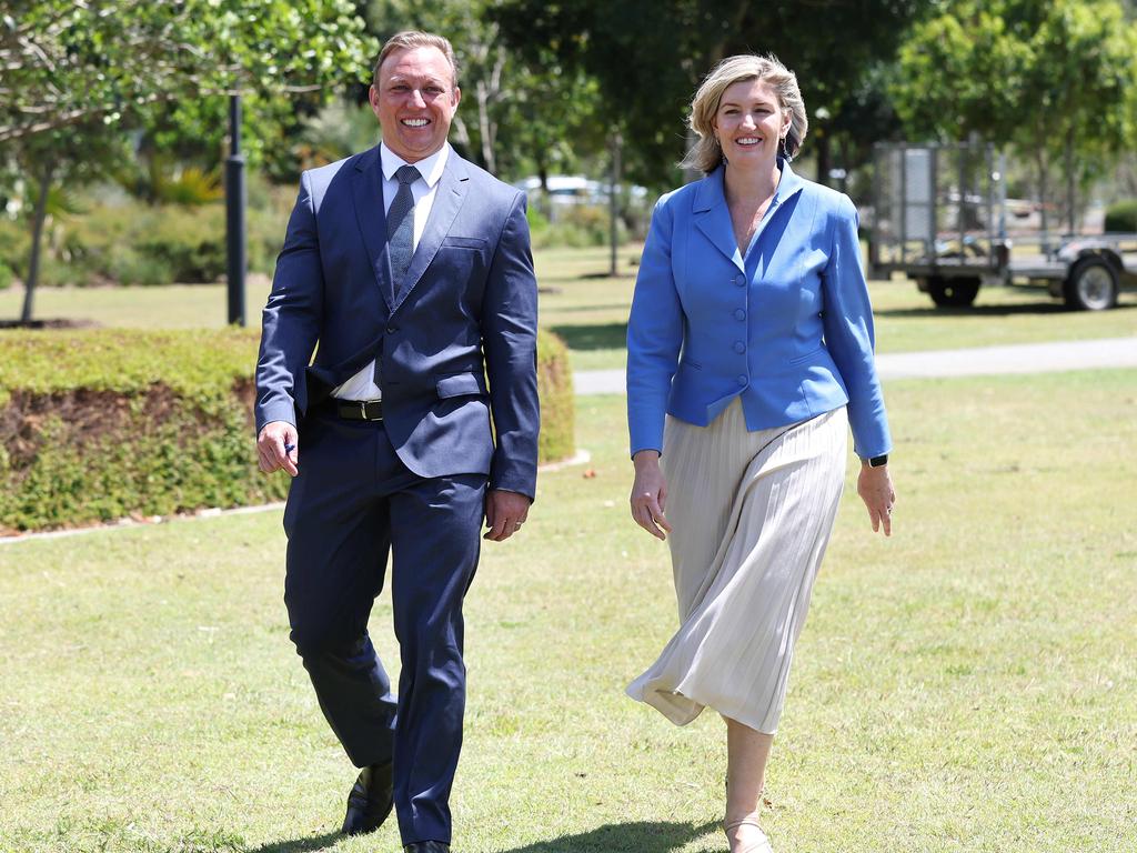 Premier Steven Miles and Health Minister Shannon Fentiman. Picture: Adam Head