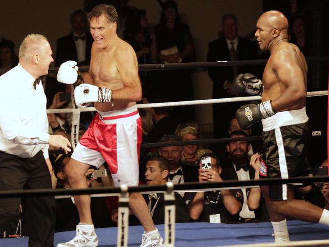 Mitt Romney V Evander Holyfield Fight Herald Sun 9935