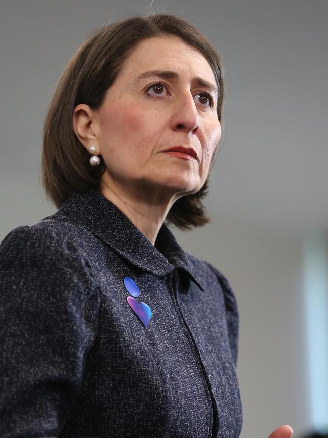 Premier Gladys Berejiklian says coalition MPs shouldn’t take any offered pay rise. Picture: Richard Dobson