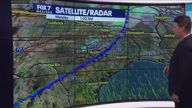 Central Texas weather: Front arrives, high temps remain above 80 degrees