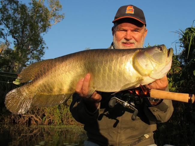 Roger Sinclair caught this billabong saratoga in chilly conditions.