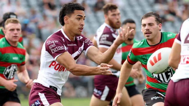 Manly’s Levi Hopoate . Picture: Damian Shaw