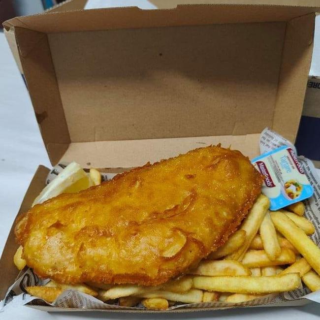 The $10 fish and chips special at The Hideout Gracemere.