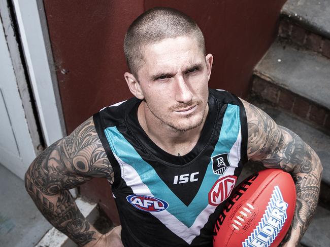 HOLD FOR FRI OCT 16th .  AFL - Monday, 5th October, 2020 - Port Adelaide Media Day at Alberton Oval. Hamish Hartlett Picture: Sarah Reed