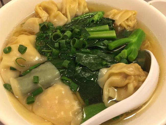 Wonton soup at Superbowl.