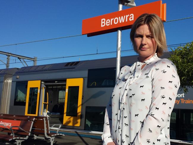 Abby Jones, 35, of Bateau Bay, at Berowra train station.