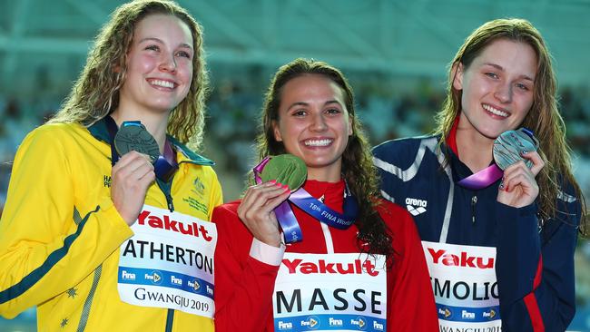 Minna Atherton won silver behind Canada’s Kylie Masse at this year’s world championships.