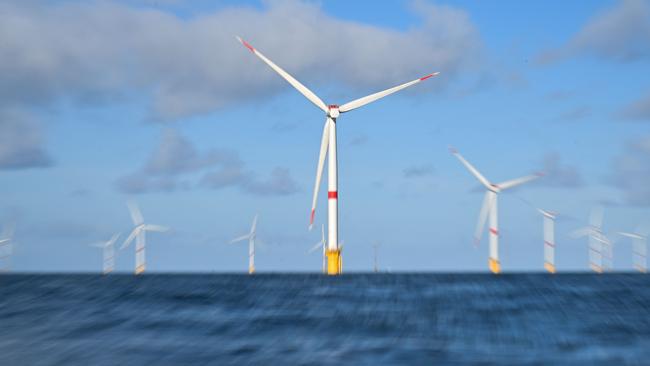 A wind farm, like this one off Fecamp, northern France, has been approved northeast of Mudgee. Picture: AFP