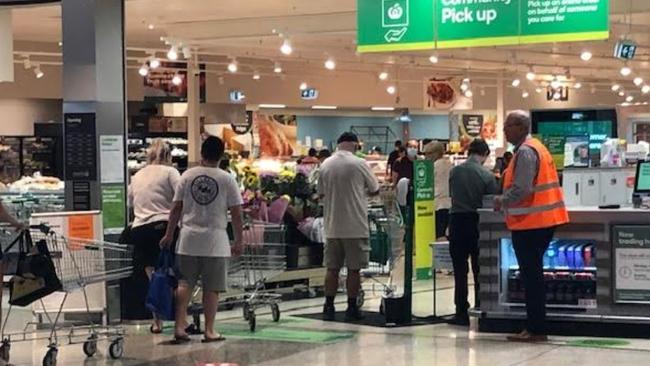 Line-ups for shoppers at Westfield Helensvale on the Gold Coast.