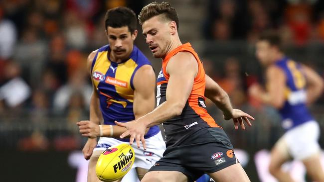 Stephen Coniglio racked up 35 touches against the Eagles. Picture: Getty Images