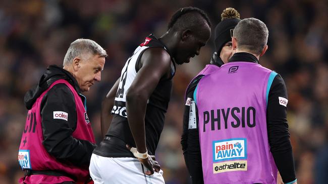 Aliir Aliir was passed fit by club doctor Mark Fisher without any further assessment required. Picture: Getty Images