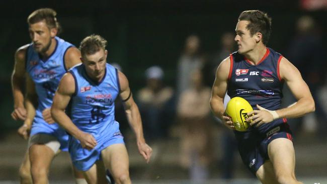 Alex Forster with the ball while playing for Norwood in 2016. Picture: Stephen Laffer