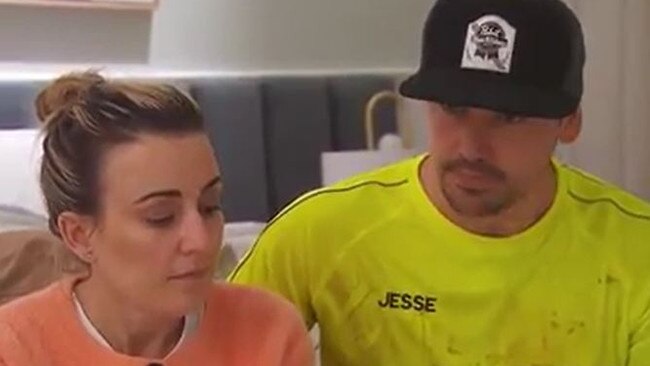 Jesse comforted his wife as she sobbed and shared memories of her nan.